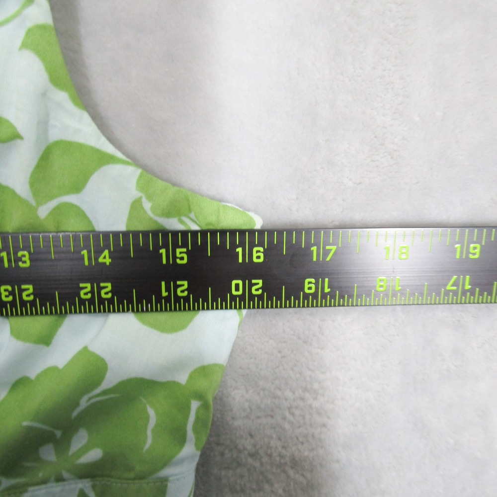 Garnet Hill Floral Print Sleeveless Dress Women's Size 6P Green White - Picture 8 of 12